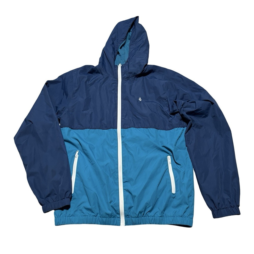 VOLCOM Men's Full Zip Windbreaker Jacket Size Large 22 x 28